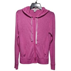 J. Crew Women's Pink Zipper Hoodie w/ Pockets